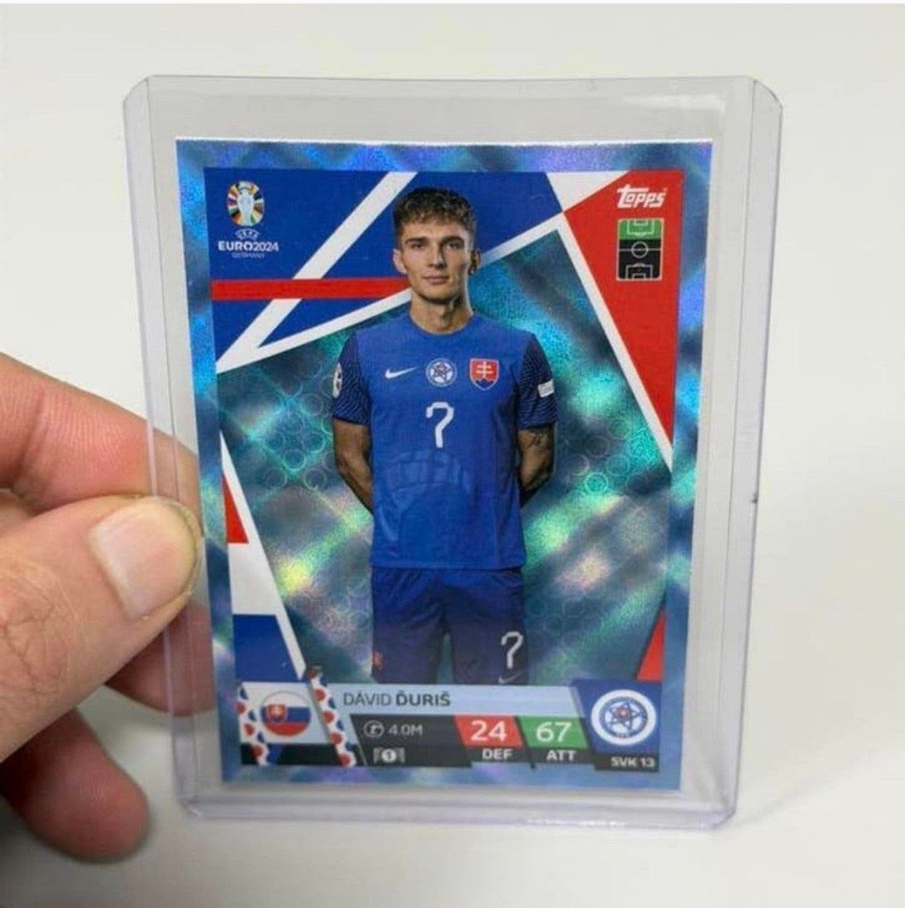 Topps Match Attax Euro 2024 MISPRINT SVK13 UEFA David Duriš, Ophalen of Verzenden, Nieuw, Spelerskaart