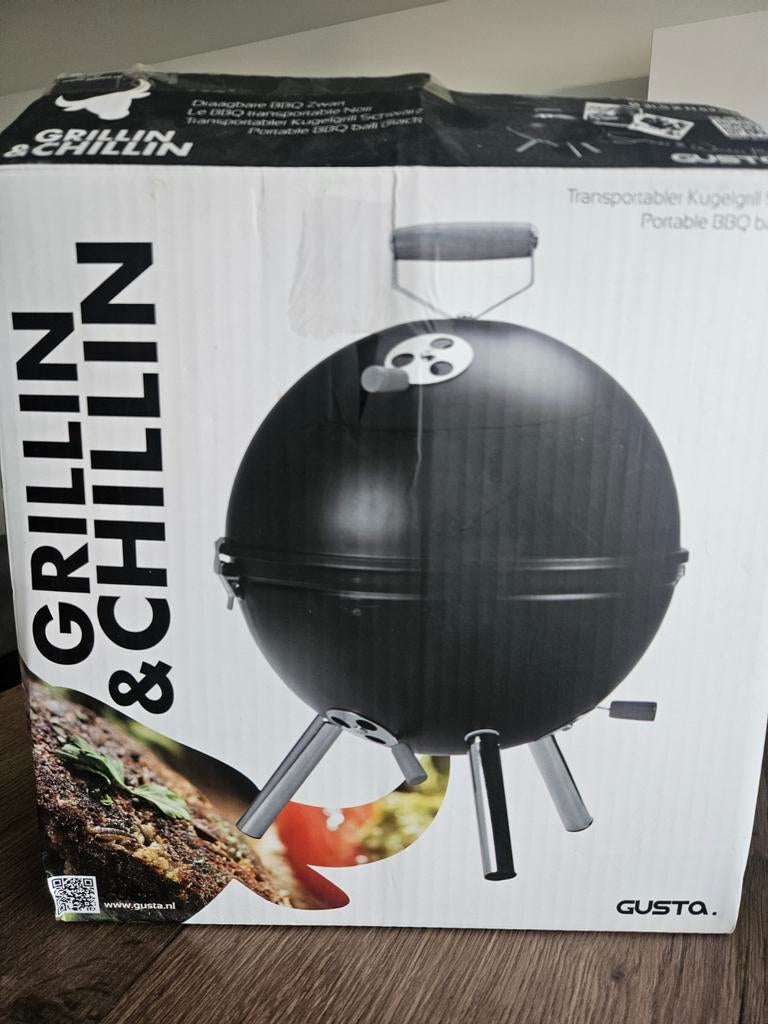 GUSTA - Grillin & Chillin draagbare mini BBQ - Ongebruikt, Tuin en Terras, Ophalen of Verzenden