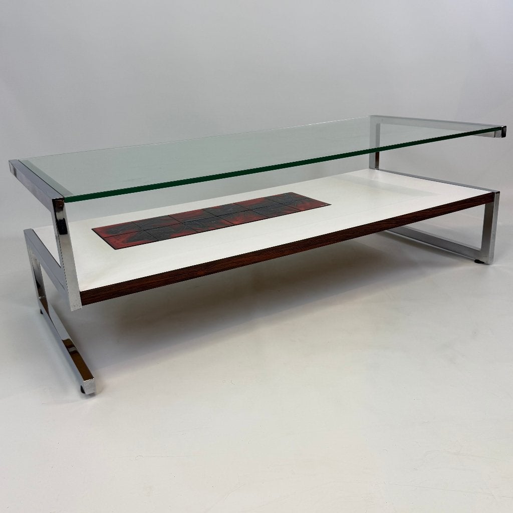 Table basse « esse » du milieu du siècle par André Bayer, Antiquités & Art, Enlèvement ou Envoi