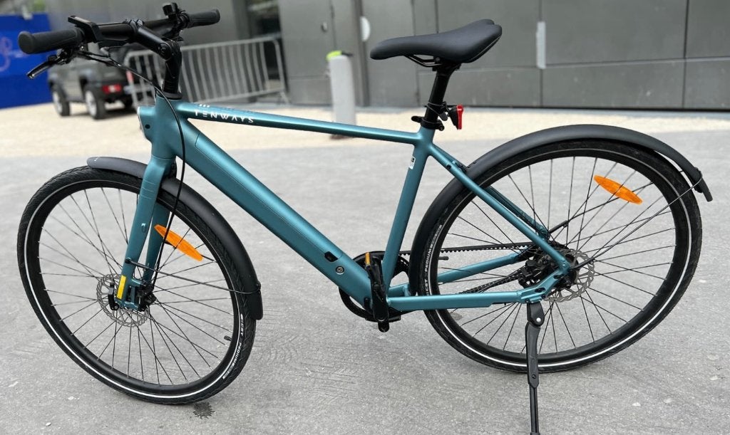 Vélo électrique TENWAYS CGO600 Pro 2025 – Bleu clair, Enlèvement, Comme neuf, 50 km par batterie ou plus, Autres marques