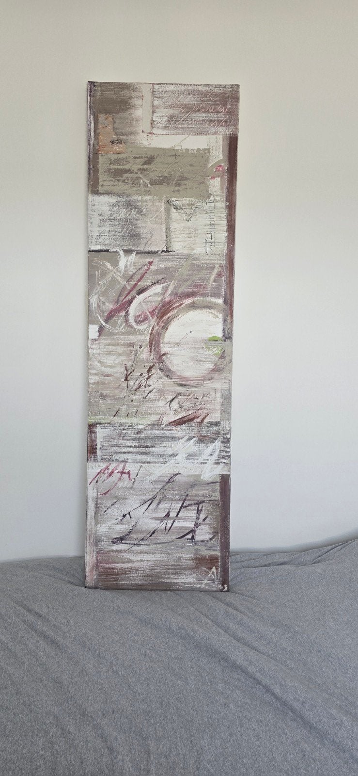 magnifique tableau 200 x 60  peintre Alexandra Gersdorff, Enlèvement