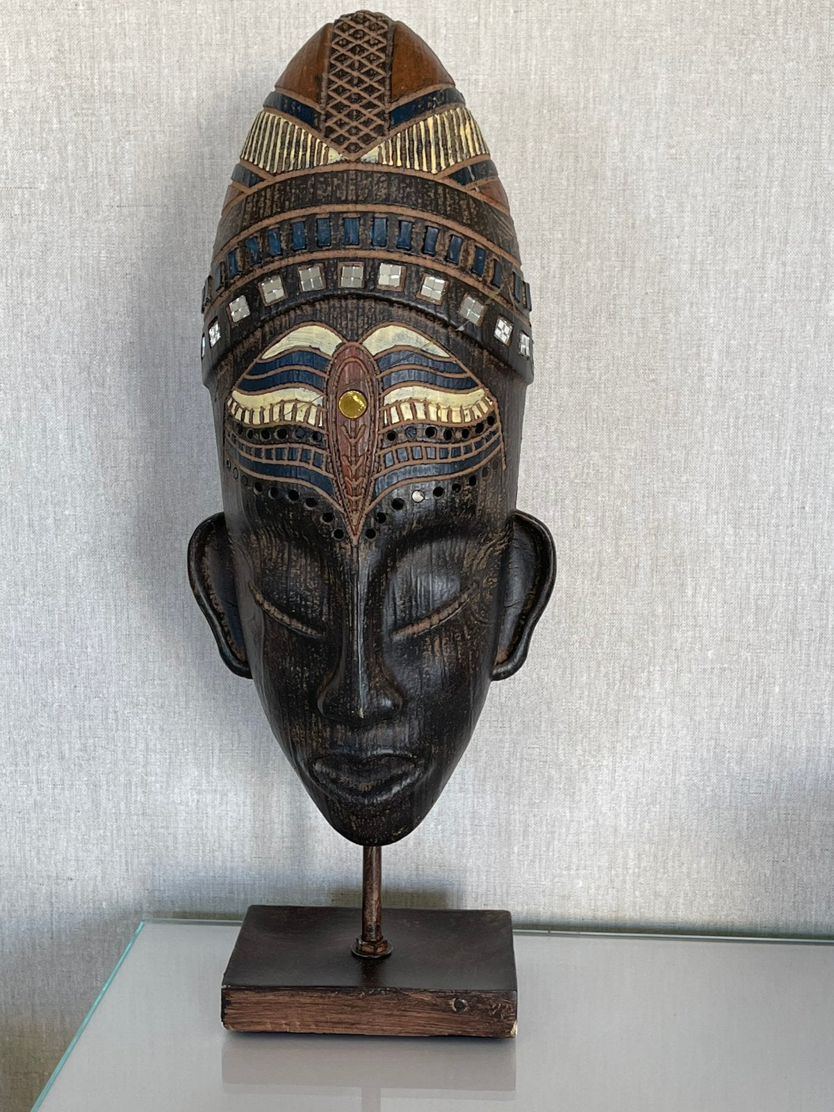 Houten masker, Huis en Inrichting, Ophalen, Gebruikt