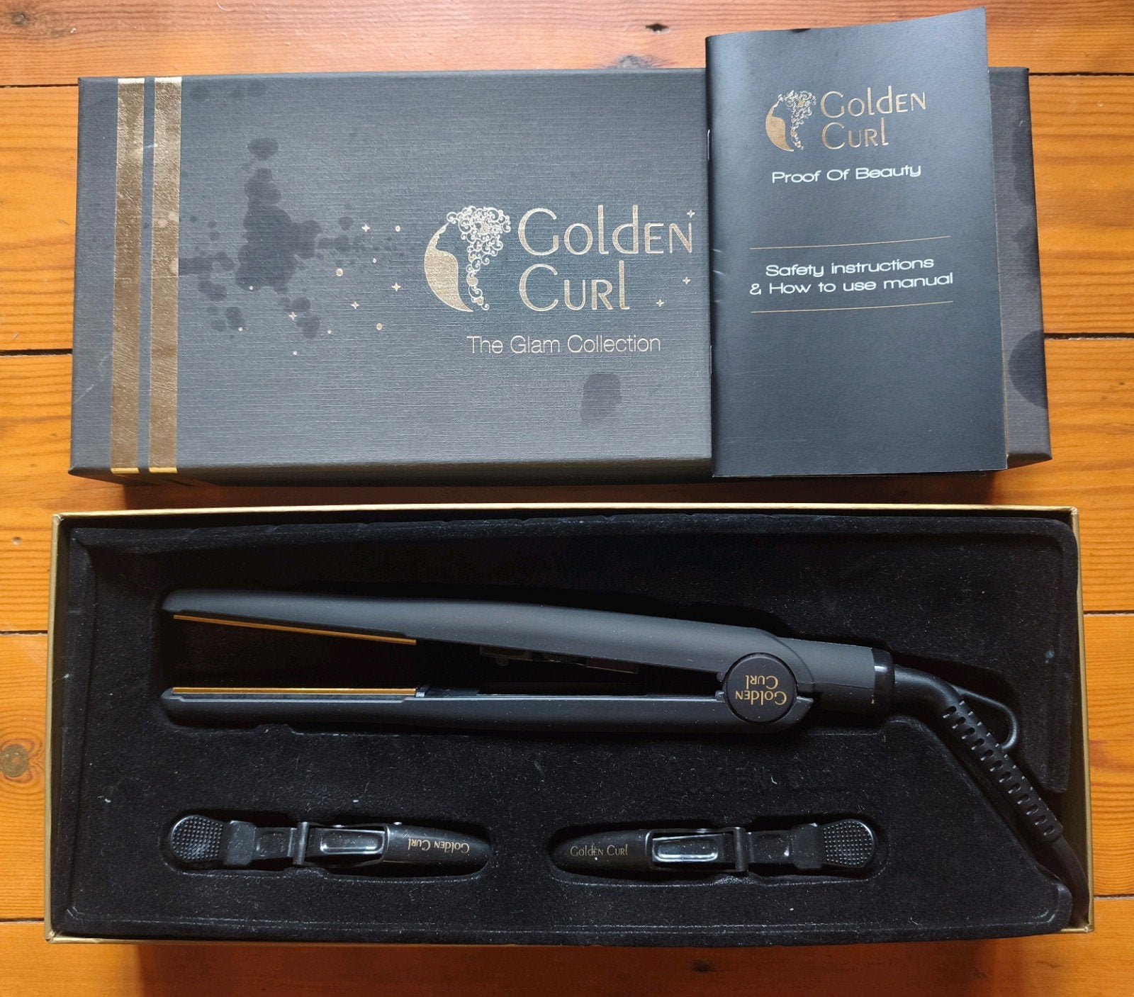Lisseur - boucleur Golden Curl, Handtassen en Accessoires, Ophalen of Verzenden, Zo goed als nieuw, Krultang of Stijltang