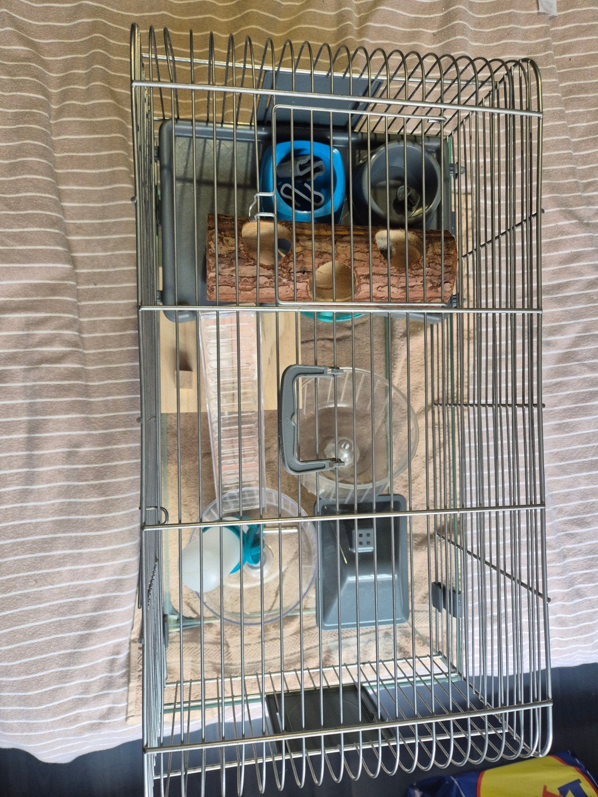 Cage à hamster + accessoires, Animaux & Accessoires, Enlèvement, Comme neuf, Métal, Autres types