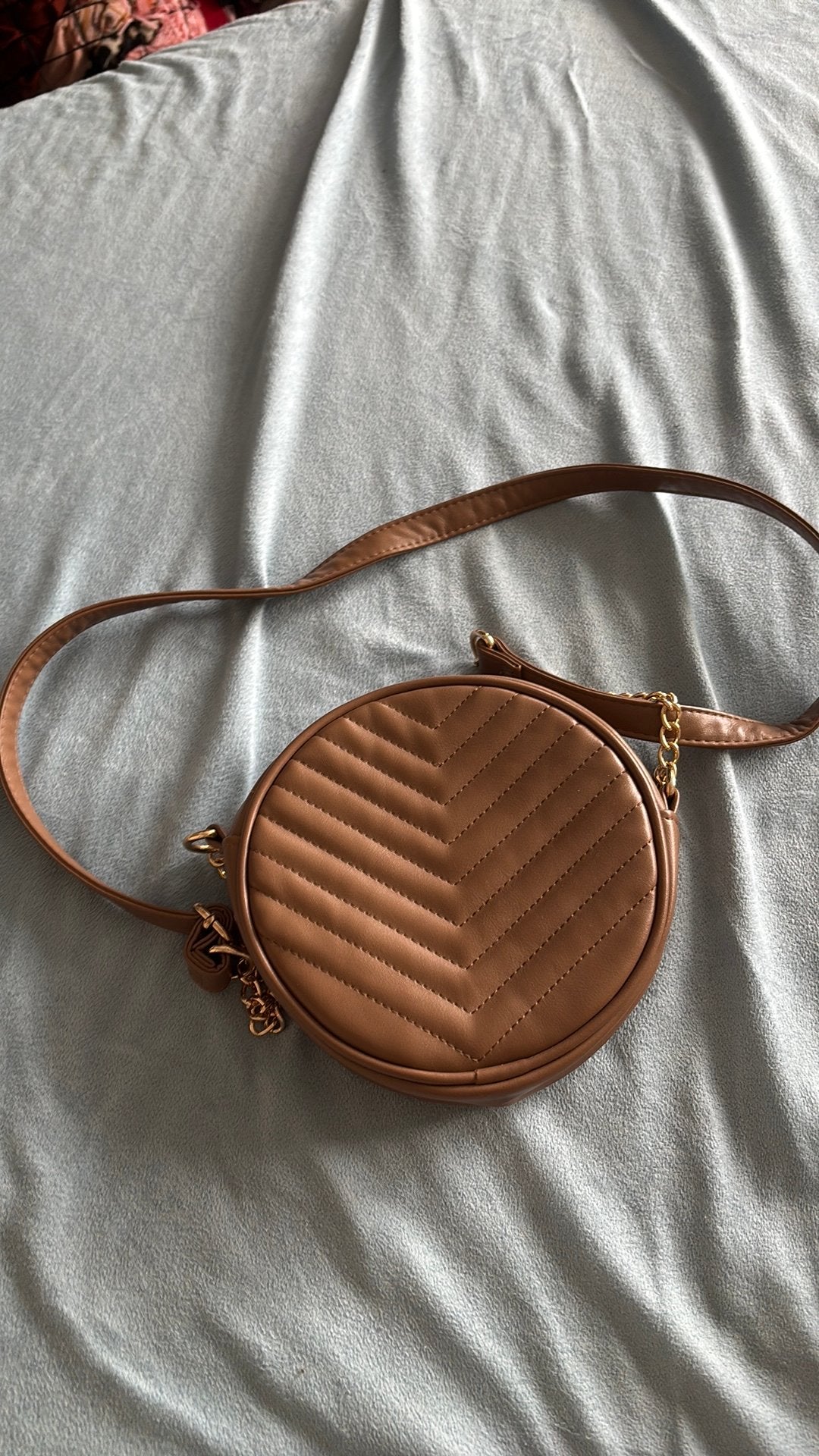 Brown little bag round bag crossbody bag shoulder bag, Enlèvement, Neuf