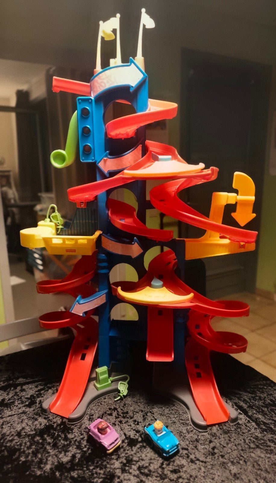 Autoroute amusante Fisher Price avec 2 voitures, Autres marques, Enlèvement, Manuelle, Circuit