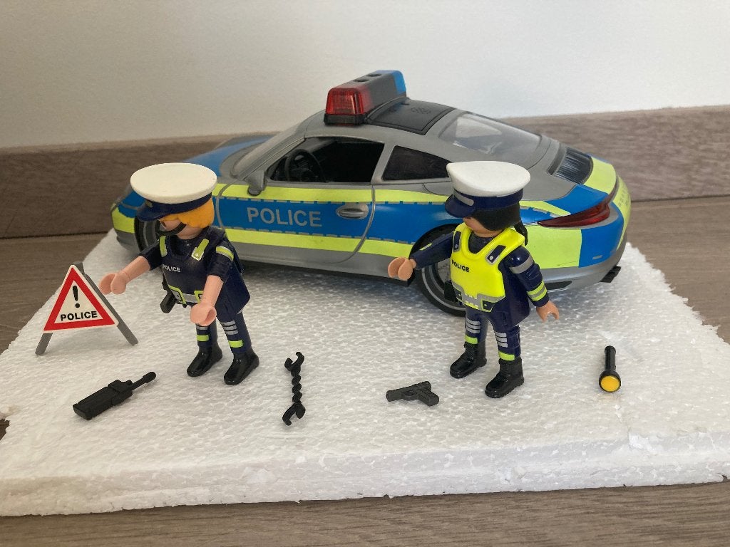 Playmobil Porsche 911 Police 70066 (Effets lumineux + Boîte), Comme neuf, Véhicule, City action, Kit complet