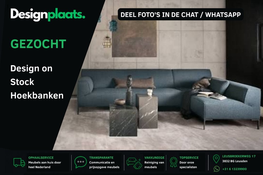 RECHERCHÉ: Canapé d’angle Design on Stock Bloq Achat direct, Enlèvement ou Envoi, Banc d'angle, Tissus, Design Bankstellen Design on Stock