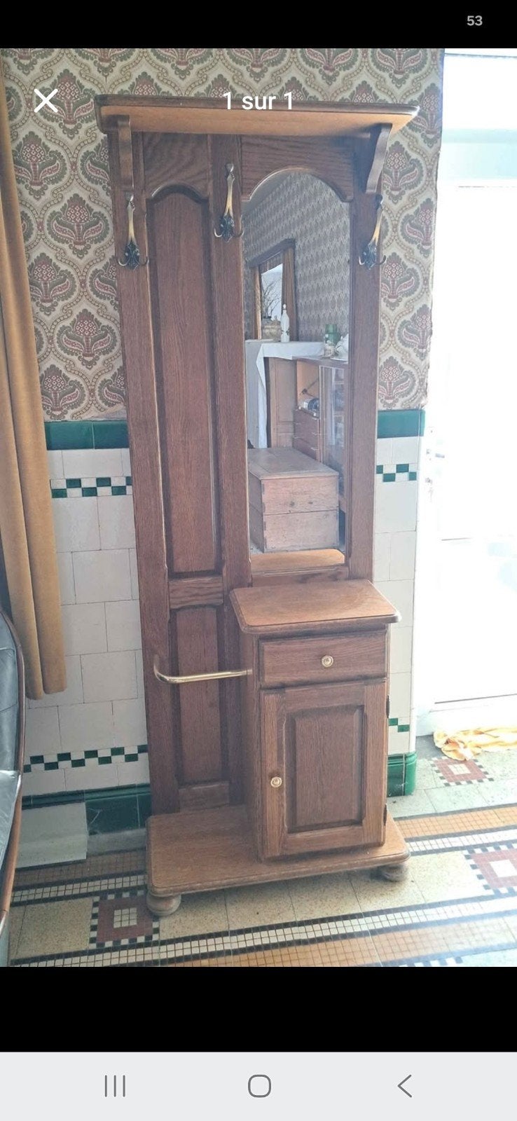 Porte manteau à vendre, 25 à 50 cm, Utilisé, 50 à 100 cm, Chêne