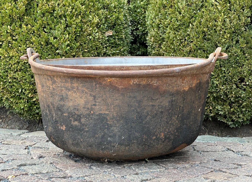 grote gietijzeren ketel met hendel - diameter 47,5 cm, Ophalen