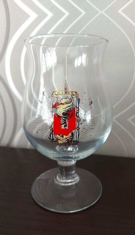 Duvel glas 'zandloper', Ophalen of Verzenden, Bierglas