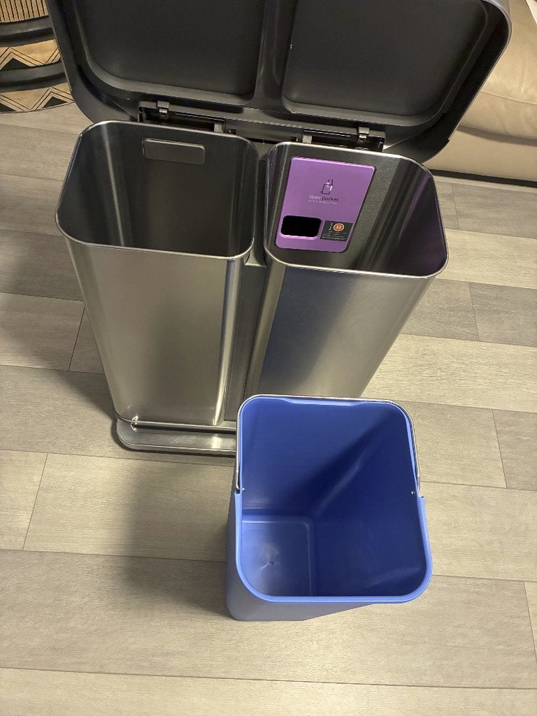 Simplehuman Rectangular Liner Pocket 24 + 34 Liter Rvs, Ophalen, Zo goed als nieuw