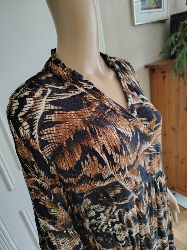 maxi jurk van kaffe curve  als nieuw <3, Bruin, Verzenden, Maat 42/44 (L), Kaffe curve