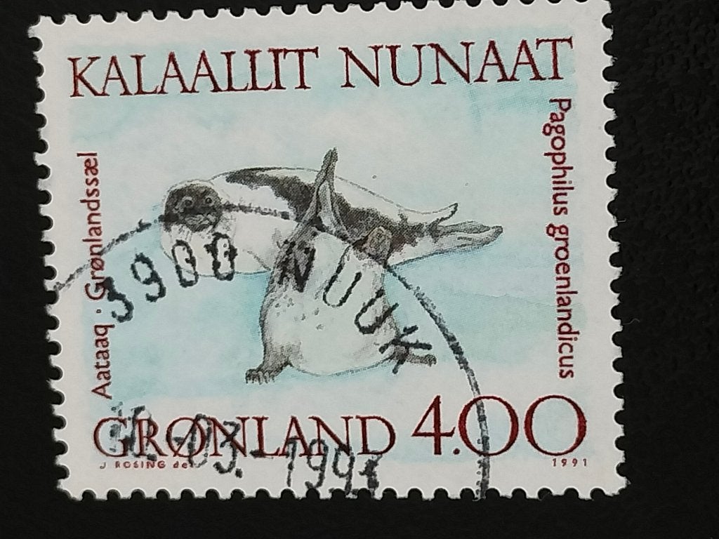 Groenland 1991 - zeehonden, Verzenden, Denemarken, Gestempeld