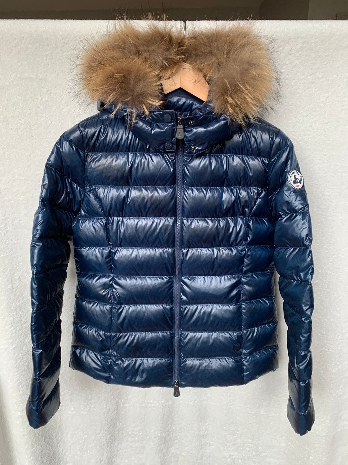 Jott luxe donsjas dames donkerblauw maat L, Ophalen of Verzenden, Zo goed als nieuw, Maat 42/44 (L)