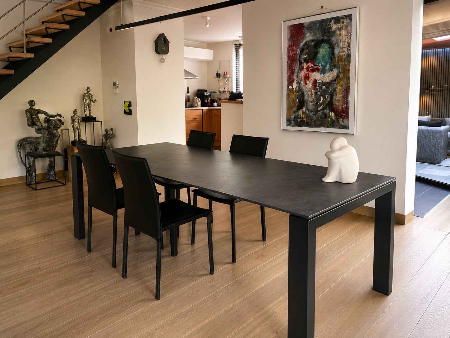 Eettafel 2m40 verlengbaar 3 m, Ophalen, Zo goed als nieuw