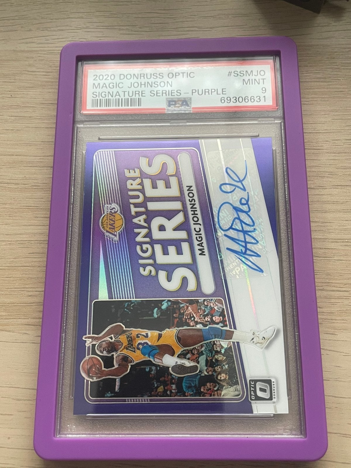 2020 Magic Johnson Auto Donruss Optic PSA 9, Ophalen of Verzenden, Nieuw, Plaatje