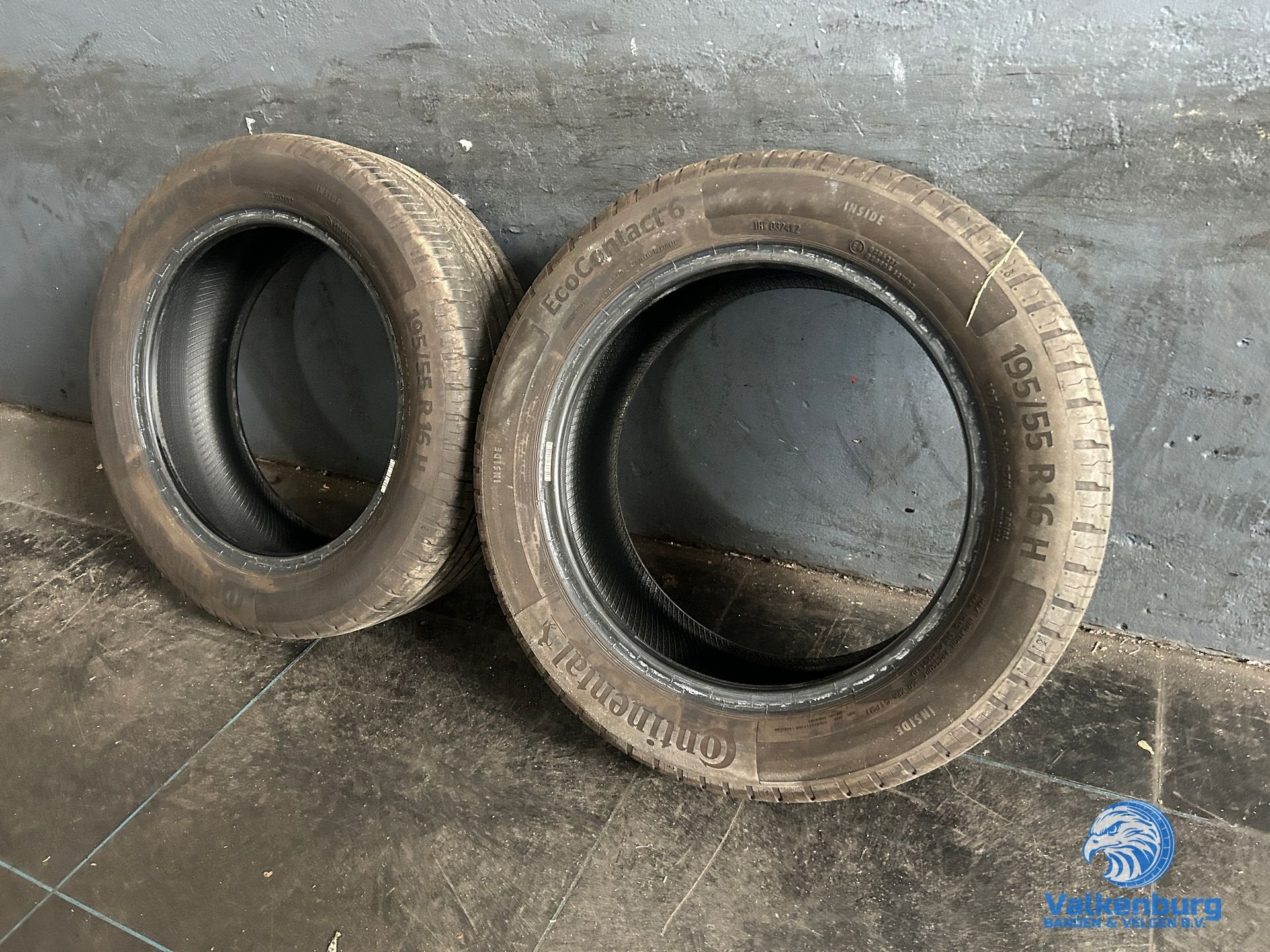 6-7mm! Zomerbanden 195/55R16 Continental EcoContact 6, Gebruikt, -, Ophalen of Verzenden, Band(en)