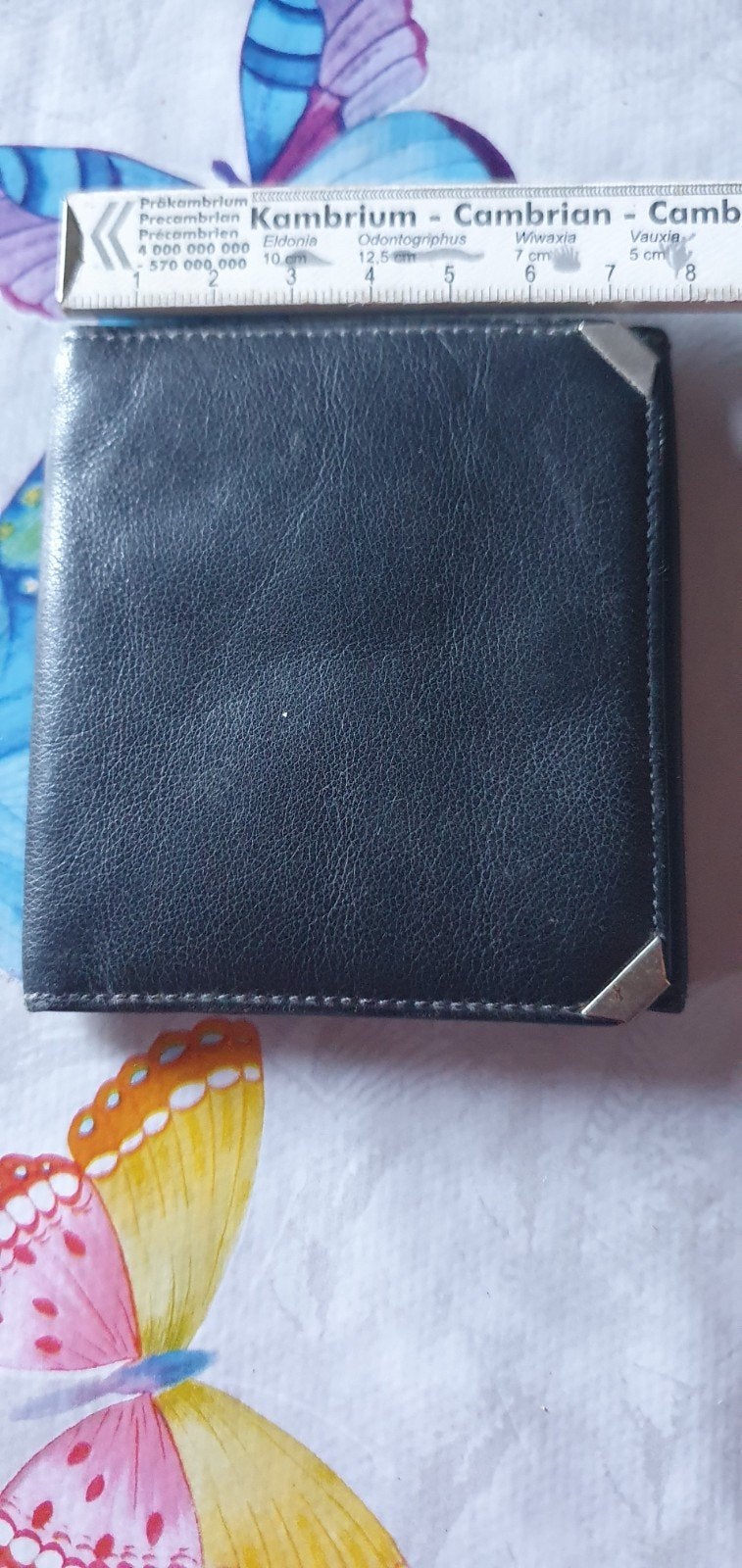 porte monnaie, Ophalen, Zwart, Leder