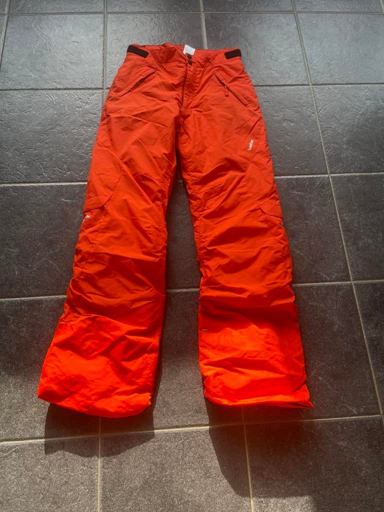 Skibroek rood merk Wedze, Ophalen, Gedragen, Broek