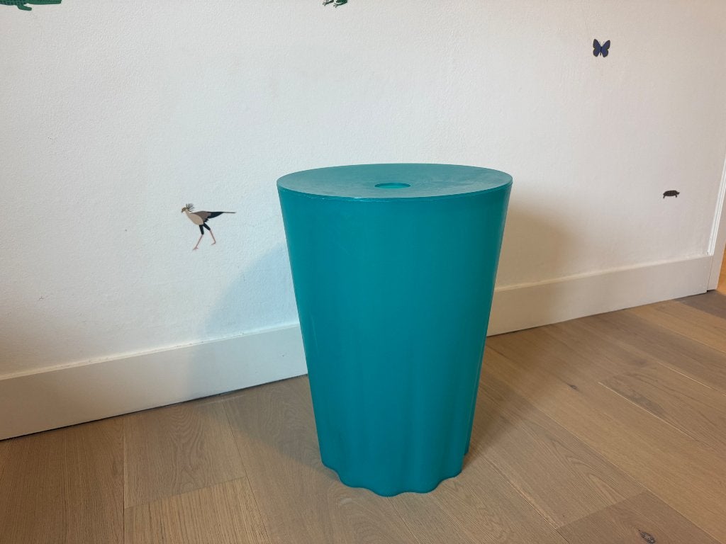 Blauwgroene opbergmand (plastic), Blauw, Ophalen, Gebruikt, Opbergmeubel
