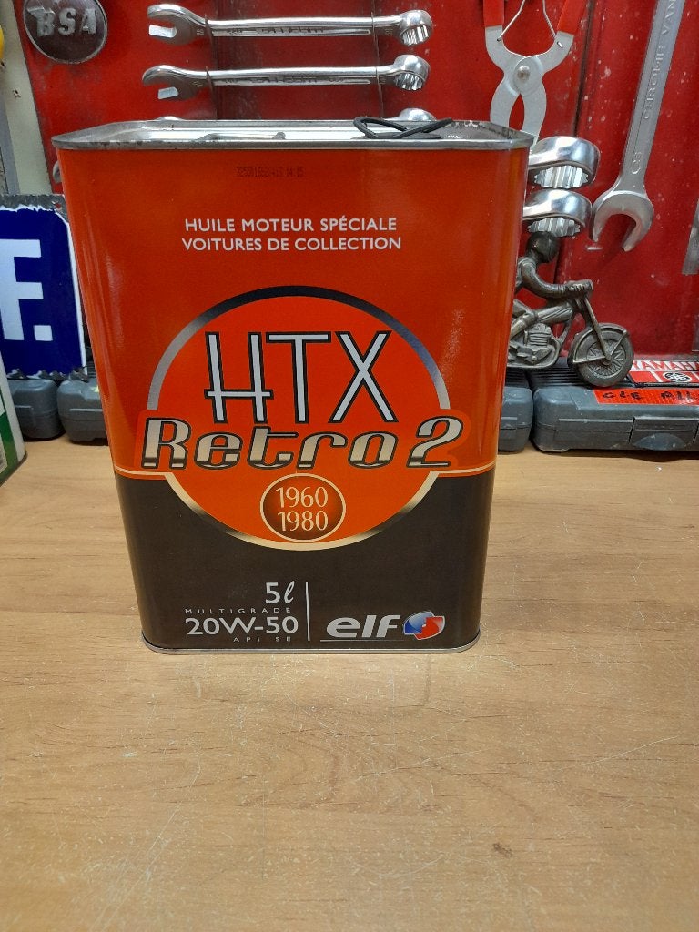 oude lege oliekan elf htx retro2 20w50 5l, Verzenden, Gebruikt, Overige typen