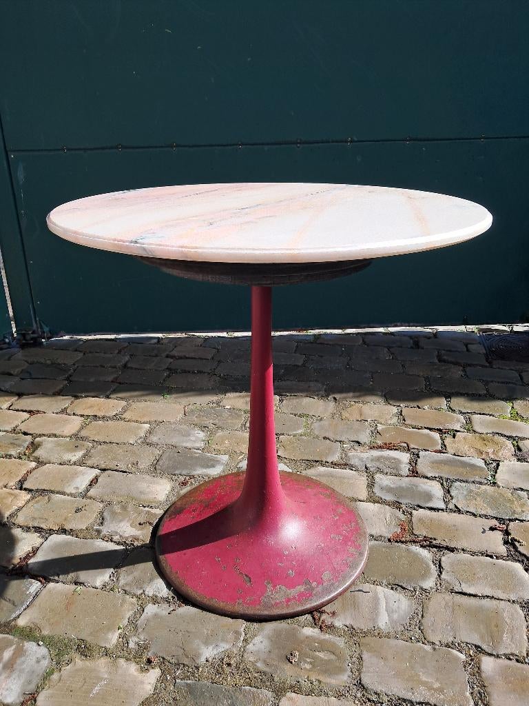 Tafel gietijzer blad graniet, Antiek en Kunst, Ophalen