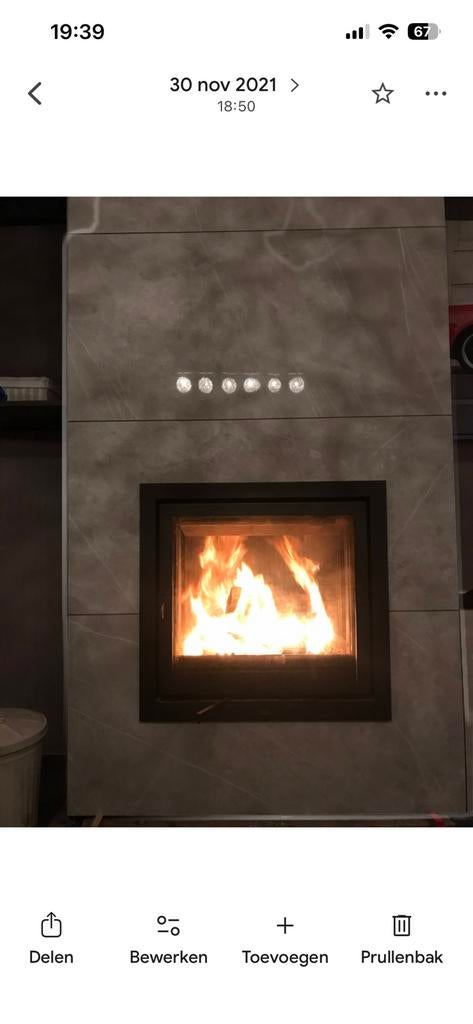 Houtkachel, kachel , stoof, inbouwkachel , flam, Ophalen, Gebruikt, Inbouwhaard, Houthaard