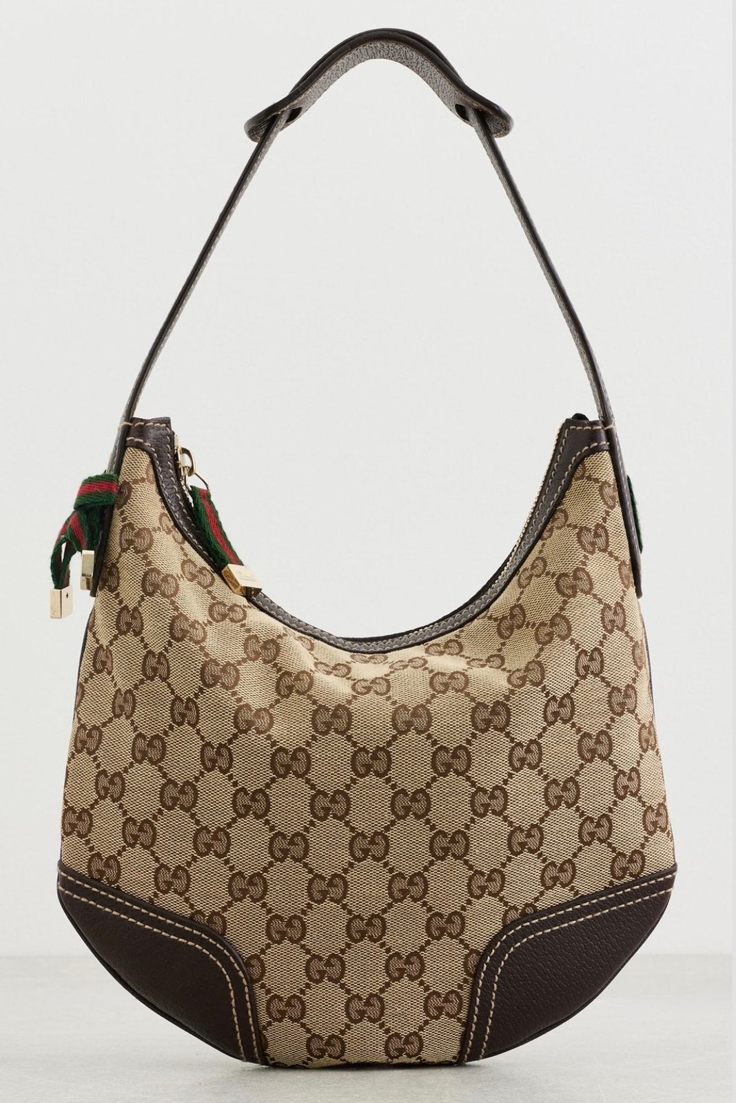 Gucci Canvas Hobo Tas, Ophalen, Nieuw, Bruin, Handtas