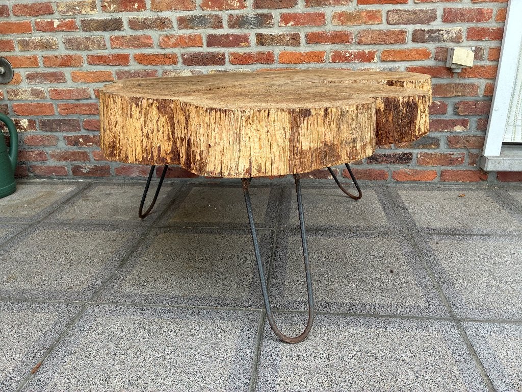 Salontafel in massief eikenhout, 100 à 150 cm, Rond, 100 à 150 cm, Enlèvement