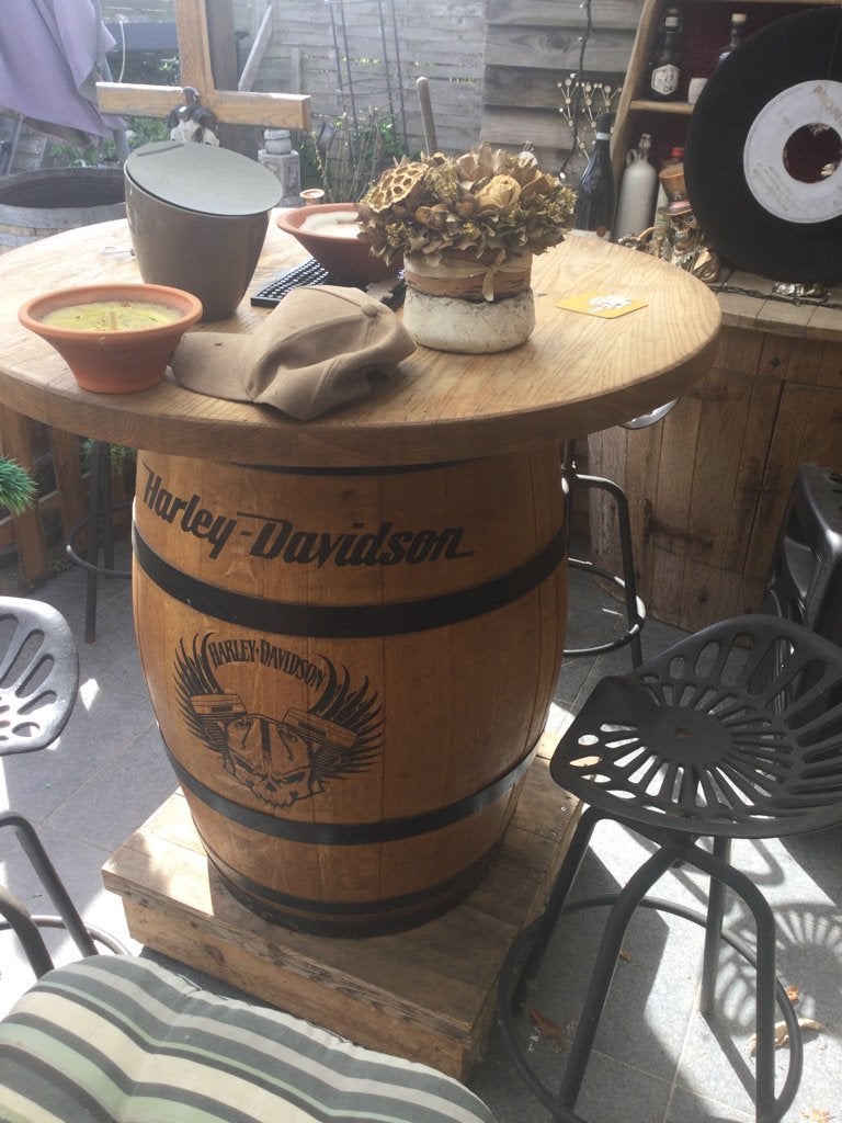 Ton tafel harley davidson, Verzamelen, Ophalen, Gebruikt