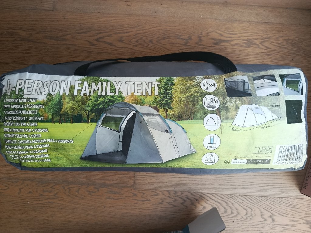 Tent voor 4 personen plus luchtmatras, Ophalen of Verzenden, Zo goed als nieuw, Tot en met 4