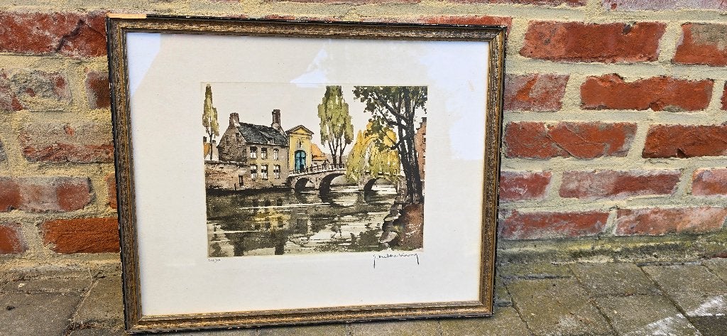 Kleurenets: "Bruges: Pont du Béguinage", Enlèvement
