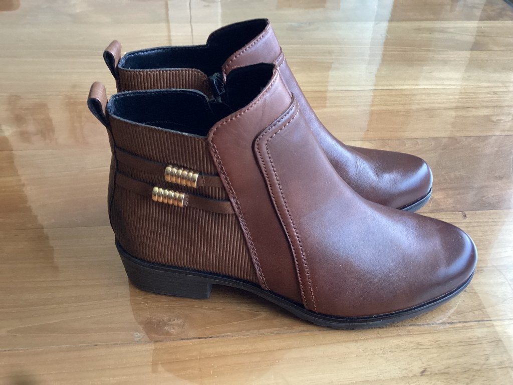 Bottines Remonte 38 cognac, Neuf, Enlèvement ou Envoi, Remonte, Brun