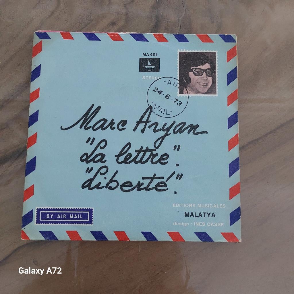 marc aryan la lettre, CD & DVD, Enlèvement ou Envoi, Single, 1970 - 1979, Utilisé