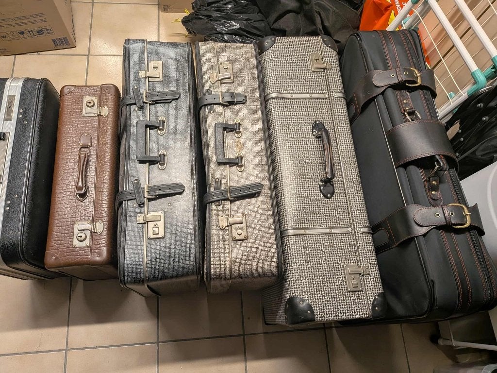 Lot de 7 valises vintage/rétro., Enlèvement, Clé