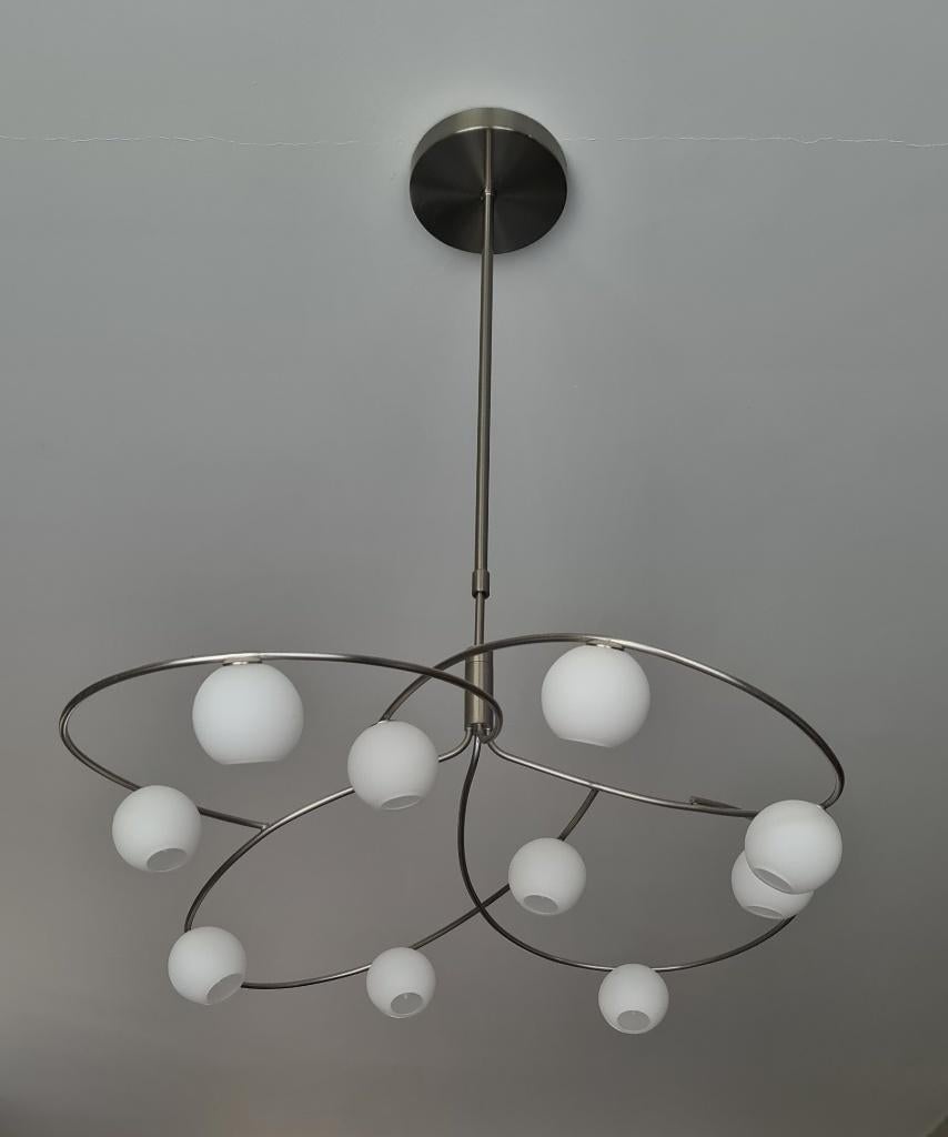 Massive design hanglampen in nieuwstaat, Huis en Inrichting, Ophalen, 50 tot 75 cm, Zo goed als nieuw, Glas