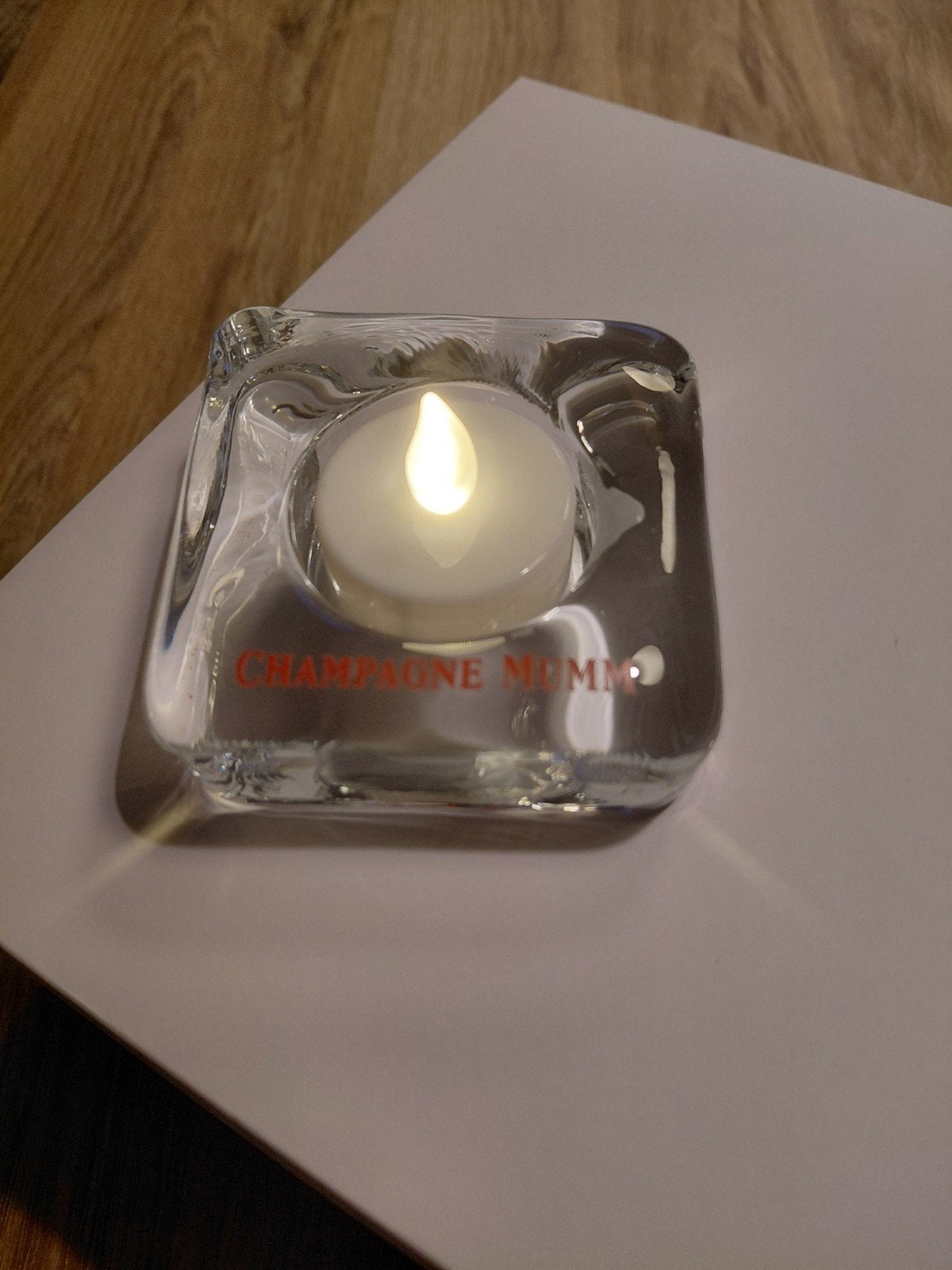 theelichtje mumms champagne, Maison & Meubles, Enlèvement ou Envoi