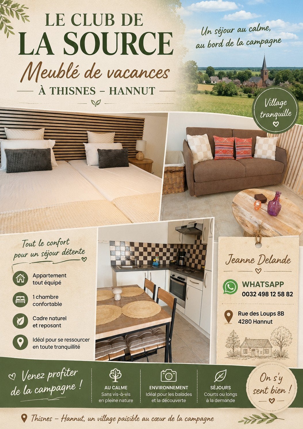 meublé de vacances, Vacances, Campagne