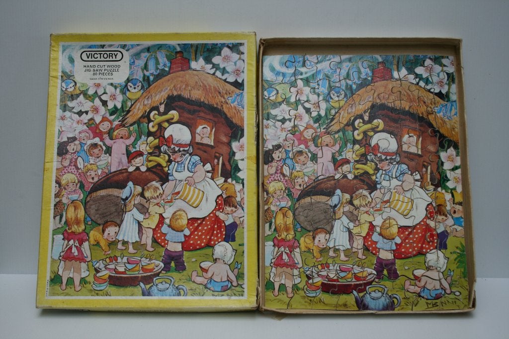 Vintage houten puzzel, 80 stukken, Victory, Ophalen of Verzenden, Meer dan 50 stukjes, Gebruikt, 6 jaar of ouder