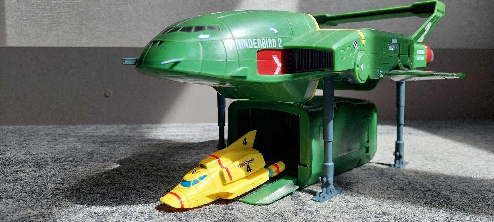 Thunderbird 2 et Thunderbird 4 surdimensionnés avec des sons, Enlèvement ou Envoi, Comme neuf