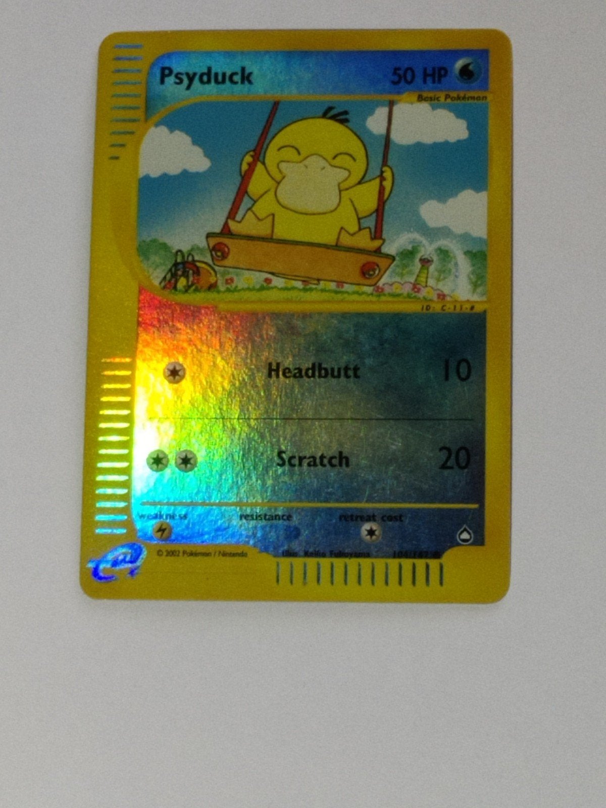 Psyduck Reverse Holo Aquapolis #104 Near Mint, Enlèvement ou Envoi, Comme neuf, Cartes en vrac, Foil
