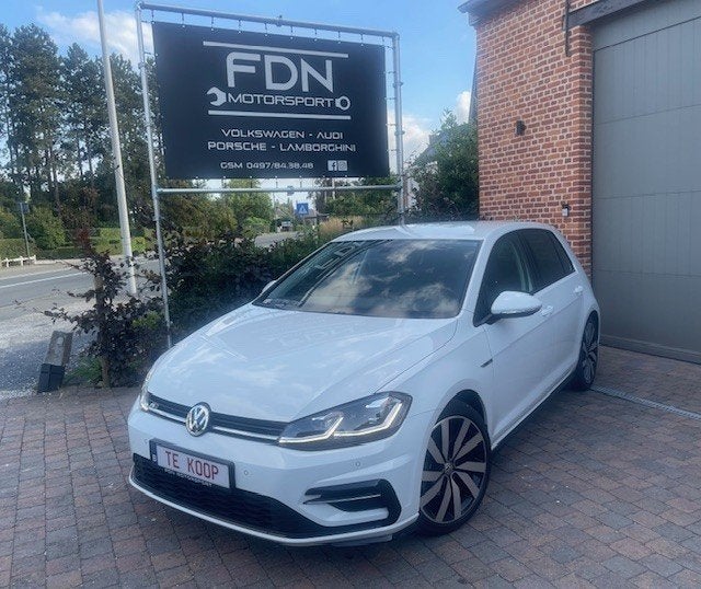 VW Golf R-Line, 1.5TSI, GARANTIE, 4 cilinders, Wit, Leder, 5 deurs