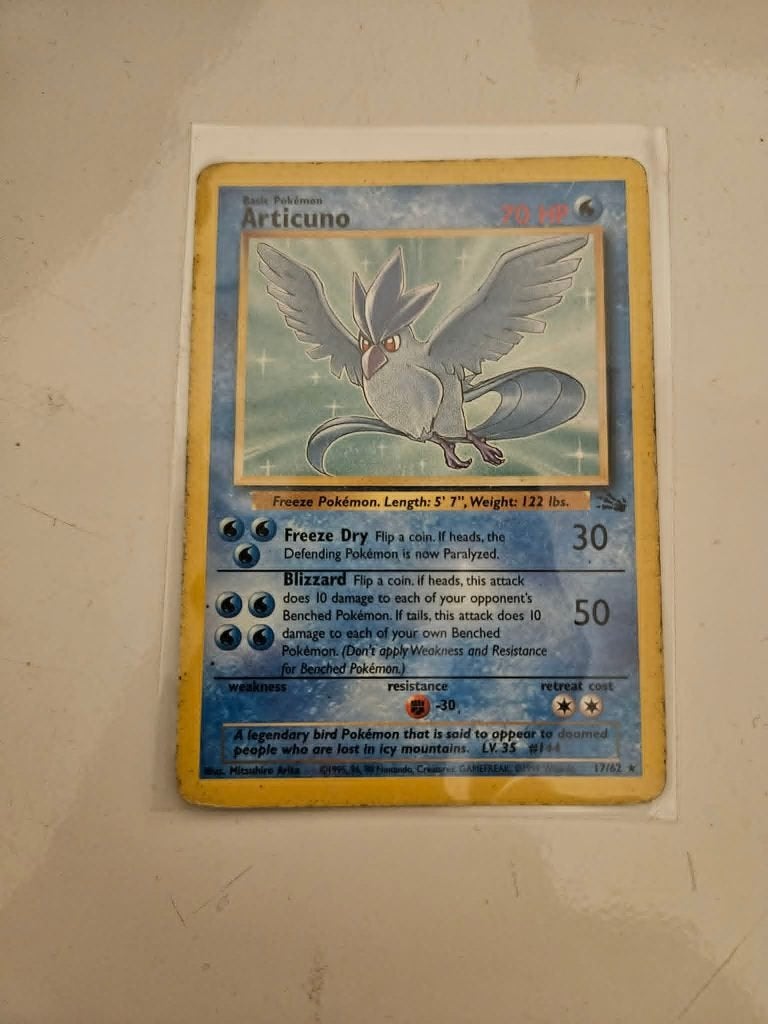 Pokemon Articuno Fossil 17/62, Ophalen of Verzenden, Gebruikt, Losse kaart