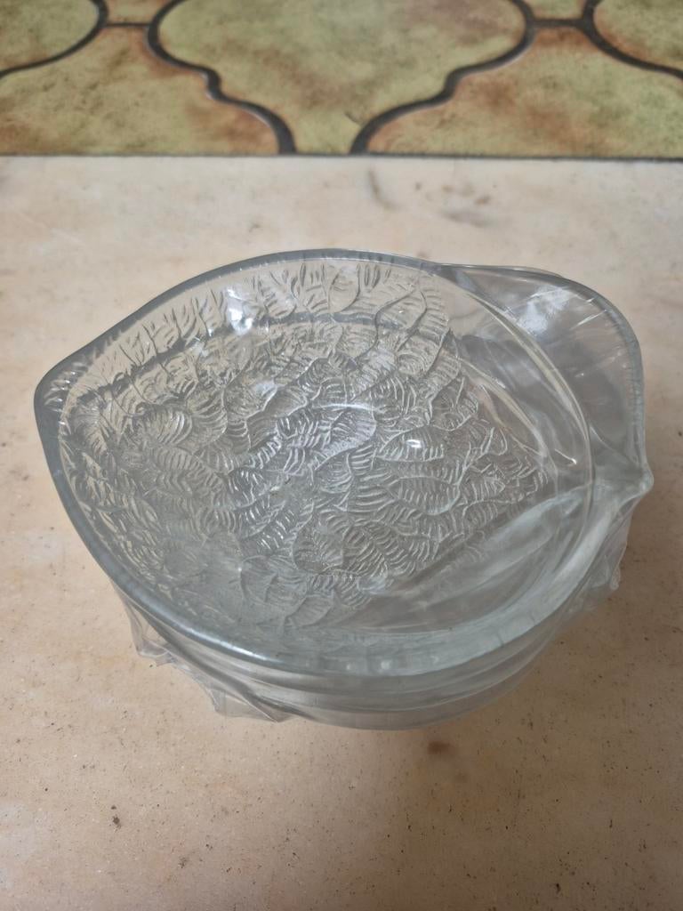 Lot de 4 coupes à glaces ou à fruits vintage en parfait état, Enlèvement, Comme neuf, Verre