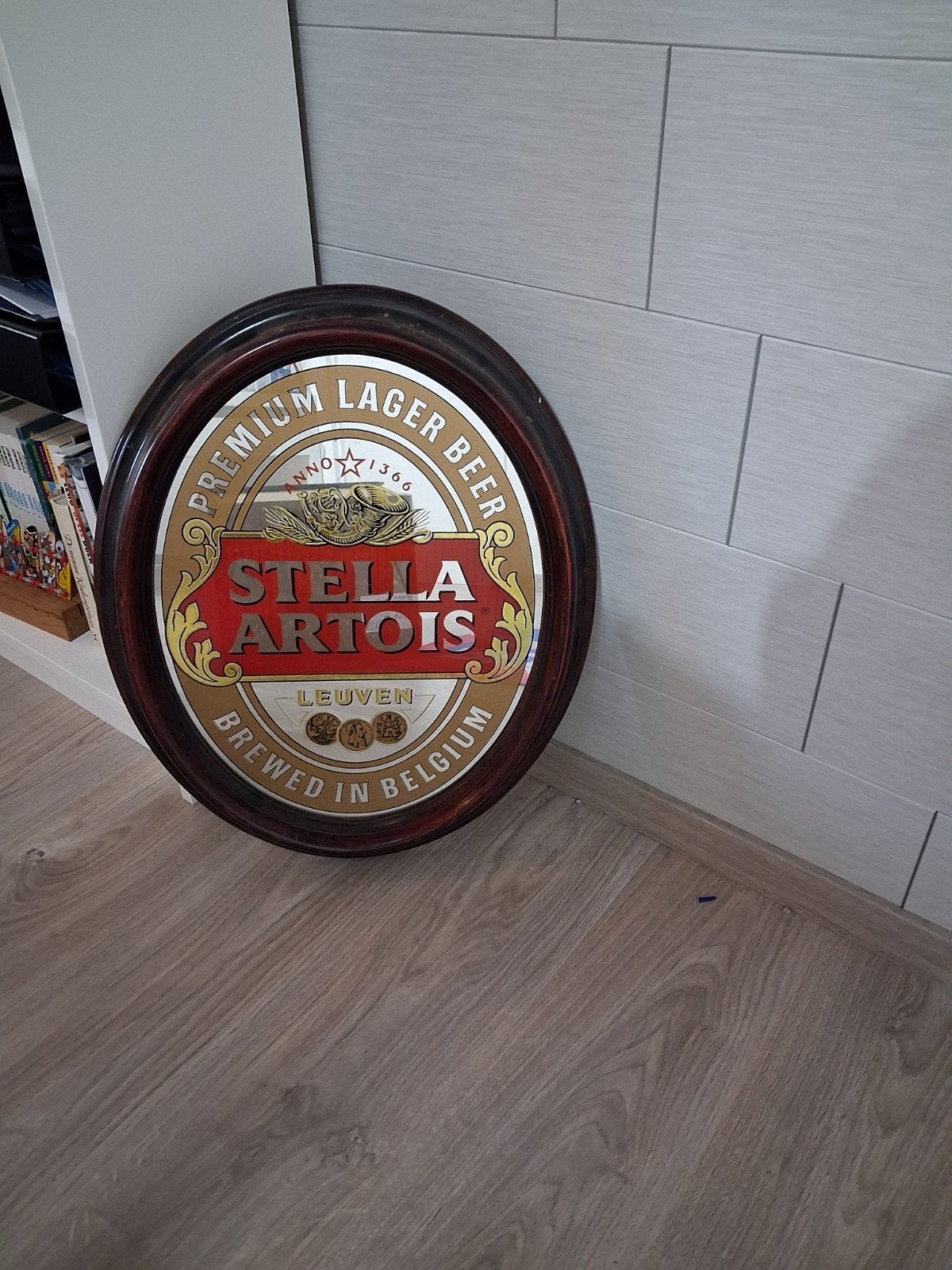Reclamespiegel Stella Artois, Ophalen, Zo goed als nieuw, Reclamebord, Plaat of Schild, Stella Artois