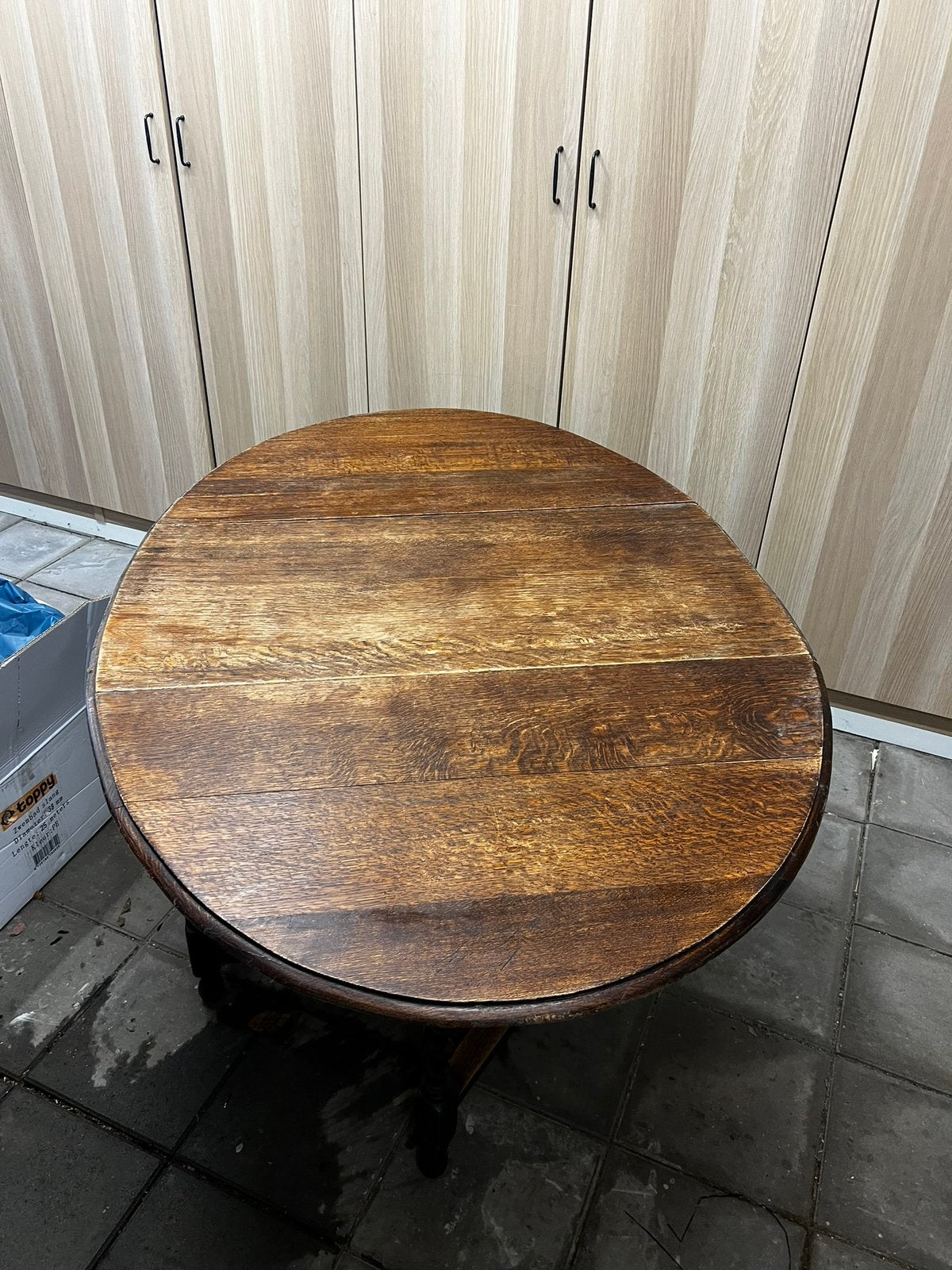 Antieke ovale Gateleg tafel 150/100, Ophalen