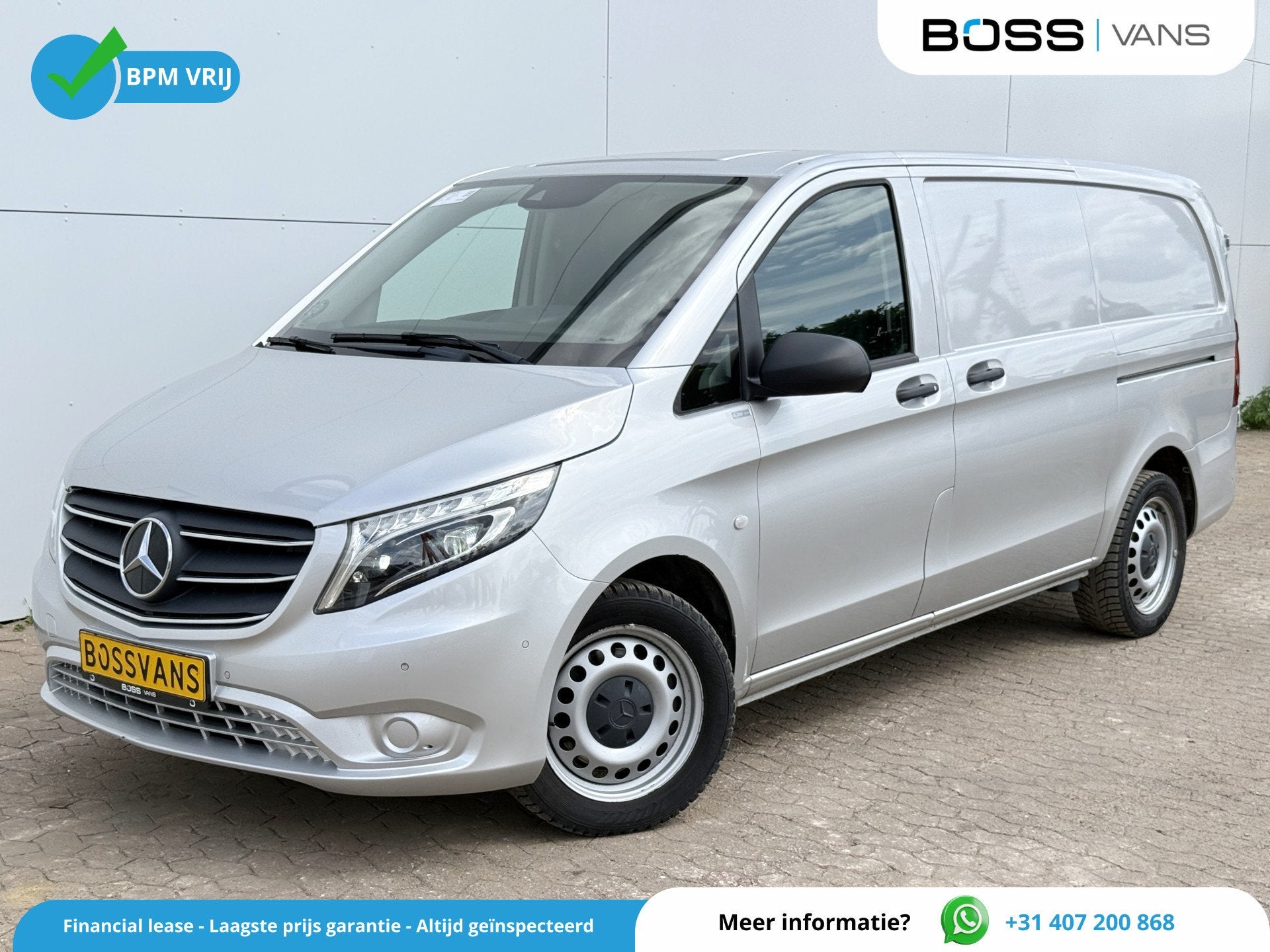 Mercedes-Benz Vito 119 1.9 CDI L2H1 190pk Automaat LED Dubbe, Gebruikt, Zwart, Mercedes-Benz, Bedrijf