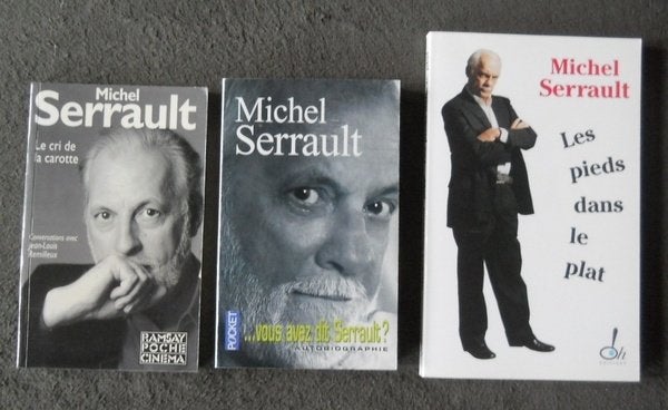 Lot de 3 livres sur Michel Serrault, Livres, Cinéma, Tv & Médias, Utilisé, Enlèvement ou Envoi