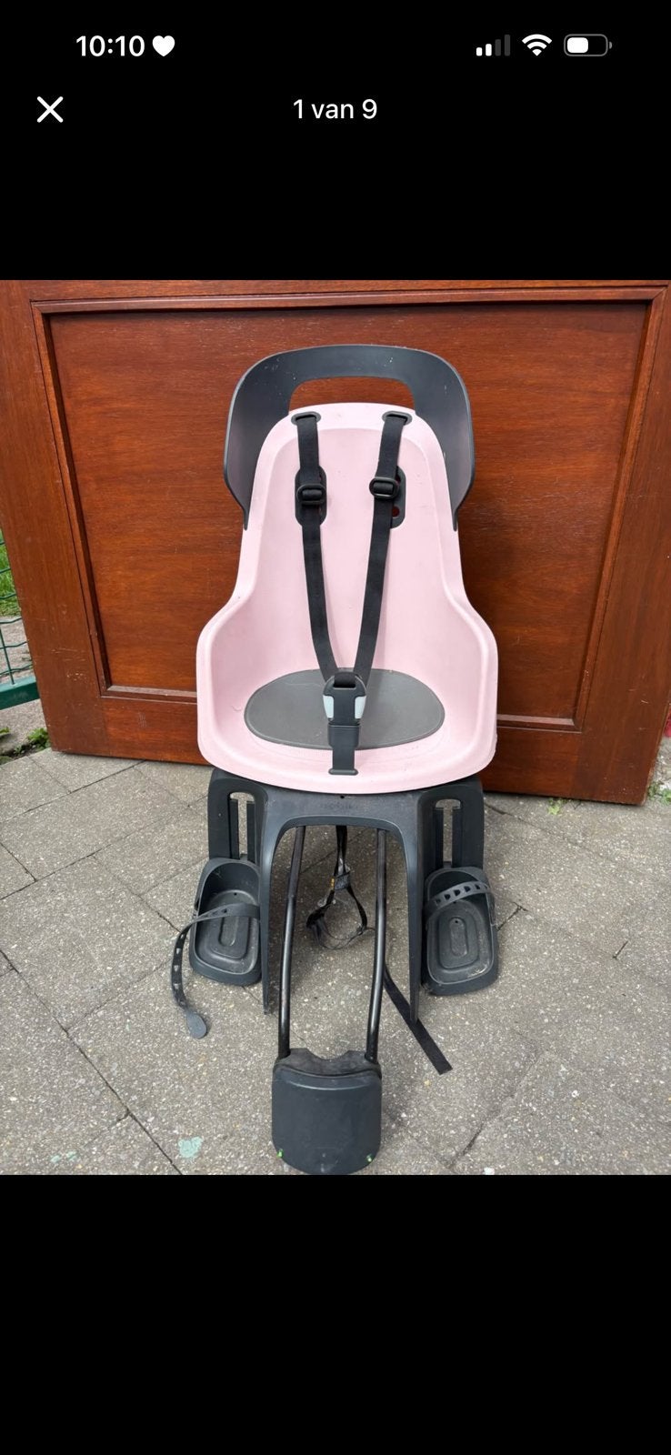 Fietsstoeltje roze bobike, Fietsen en Brommers, Ophalen, Zo goed als nieuw